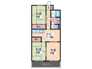 コーポ井口台の物件間取画像